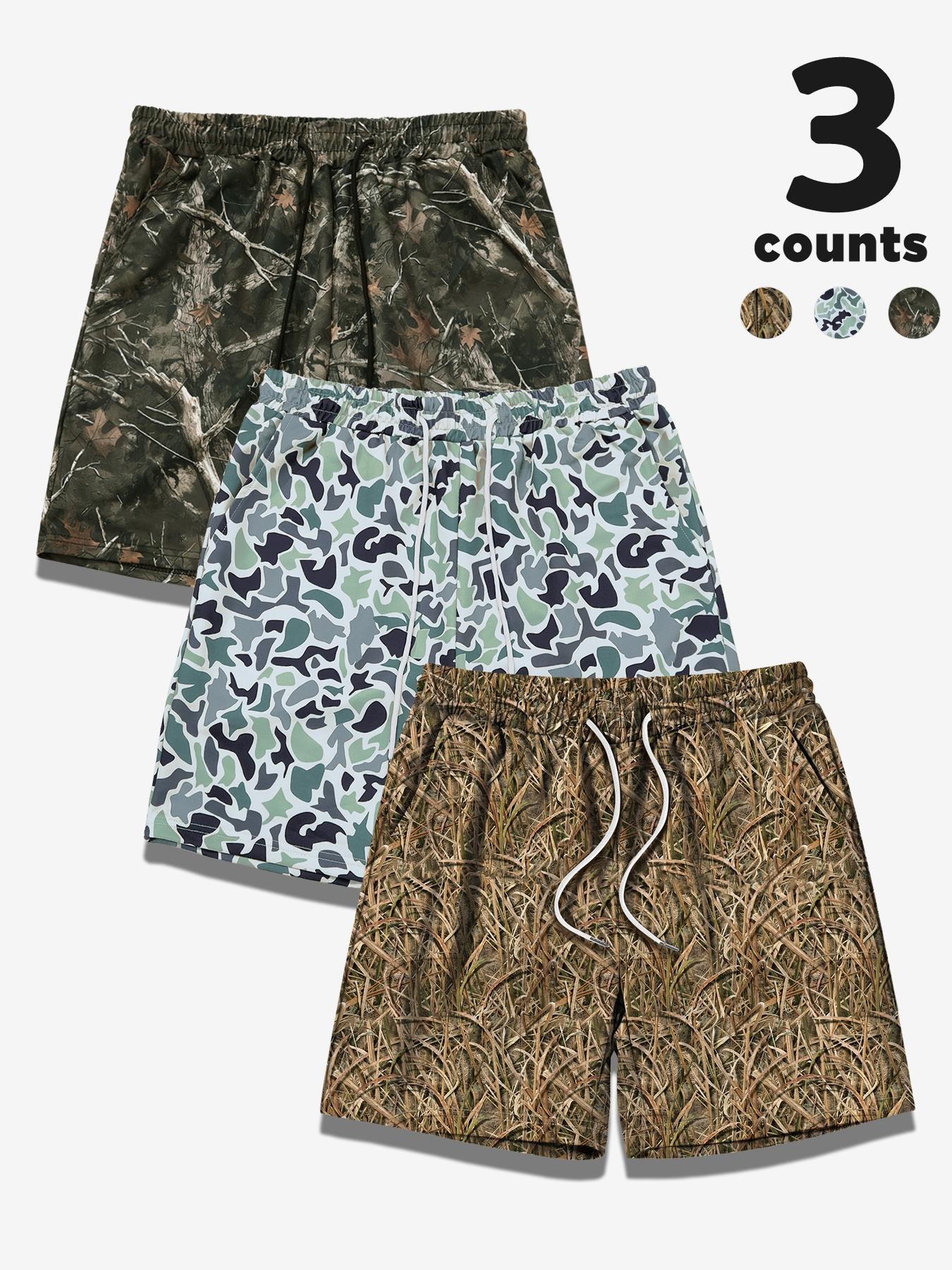 Men's Camo Print Shorts, Regular Fit Casual Street Shorts for Summer, Men's fashion Bottoms for Daily Wear, Men's Shorts, Menswear, Shorts for Men, Relaxed Fit Shorts, Casual Sports Shorts Small Tropical