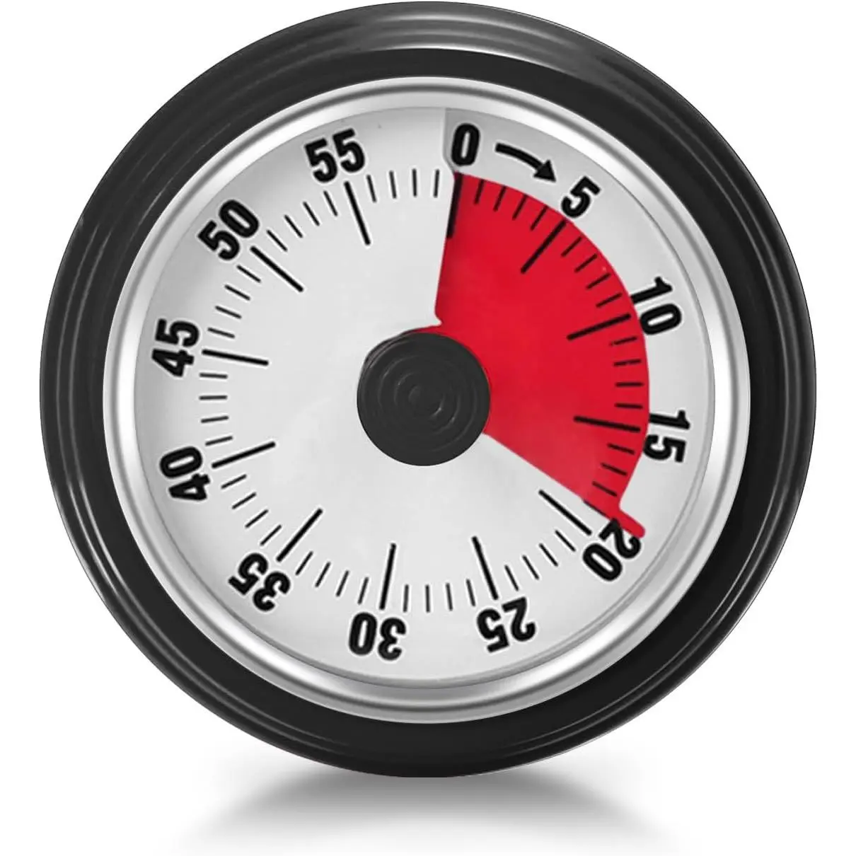 Visual Timer,  60-Minute Countdown Timer with  Base (Black) | Kitchen Timer Mechanical Clockwork, Ringer Alert, Time Management Tool for  and Adults, Study/Work/Cooking