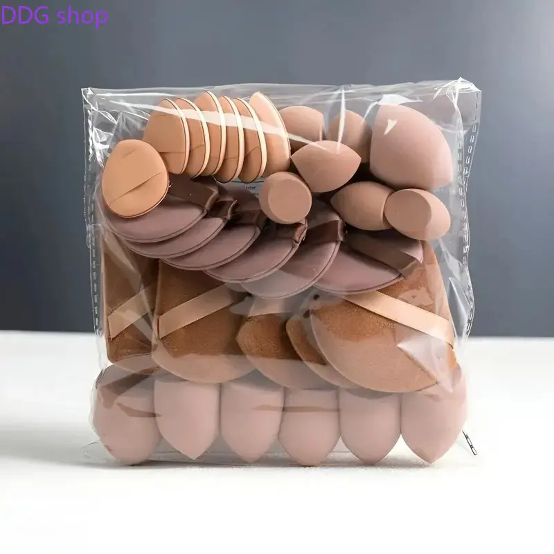 Full-Set Face Sponges and Puffs Set - Silky Soft Multi-Texture Velvet Blending Tools, Skin-Friendly Vegan Cruelty-Free Beauty Applicators for Liquid Foundation, Daily Makeup Essentials