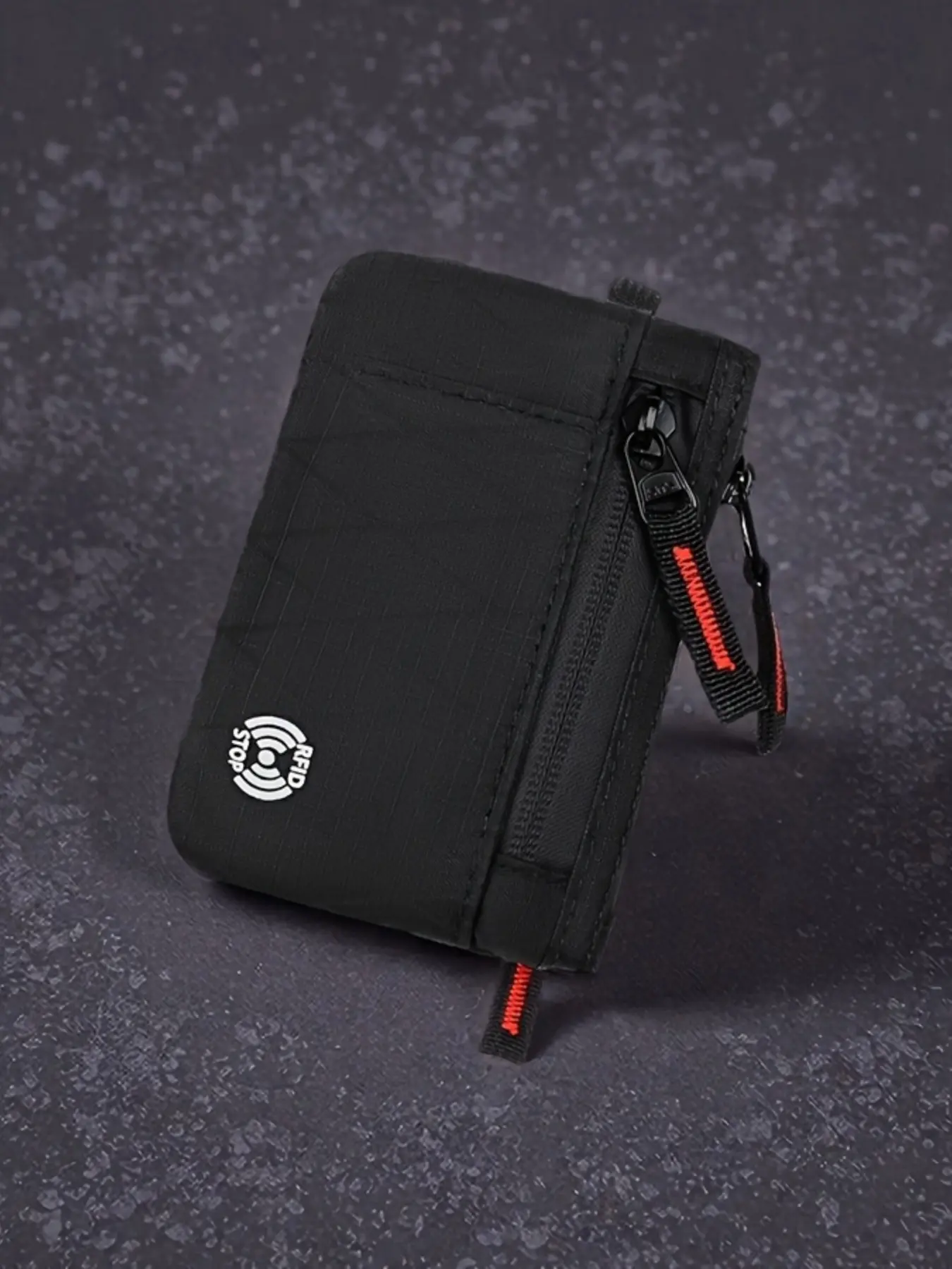 Minimalist Zipper Pouch Wallet, RFID Blocking Feature, Secure ID Card Holder, Multi-Function Tool Slots, Fashionable and Practical Design, Minimalistic Rfid Wallet