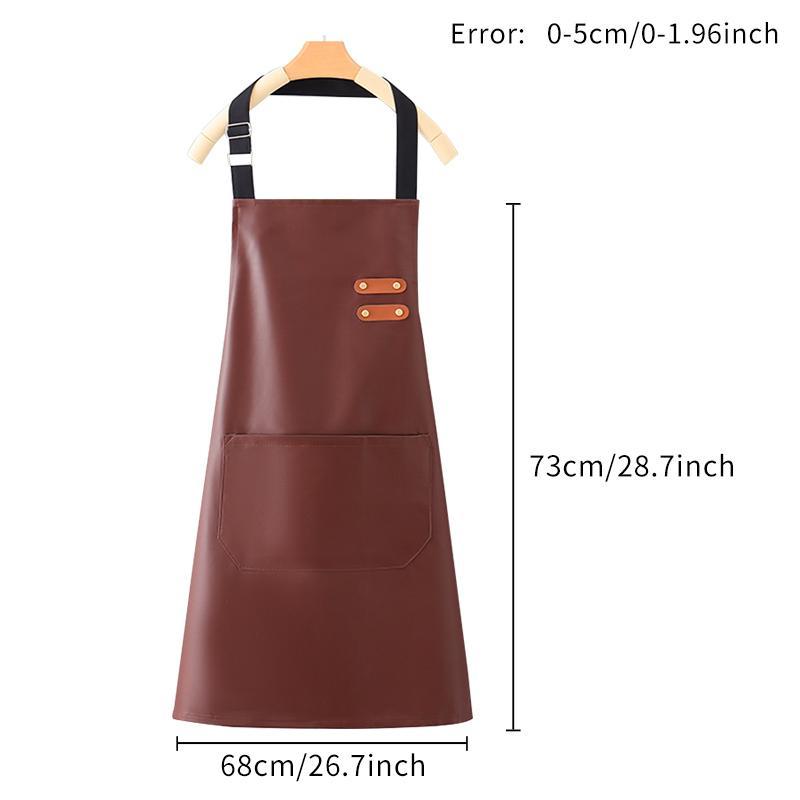 Solid Color Apron, Waterproof & Oil-proof Apron for Men and Women, Kitchen Cooking Apron, Household Kitchen Cooking Supplies