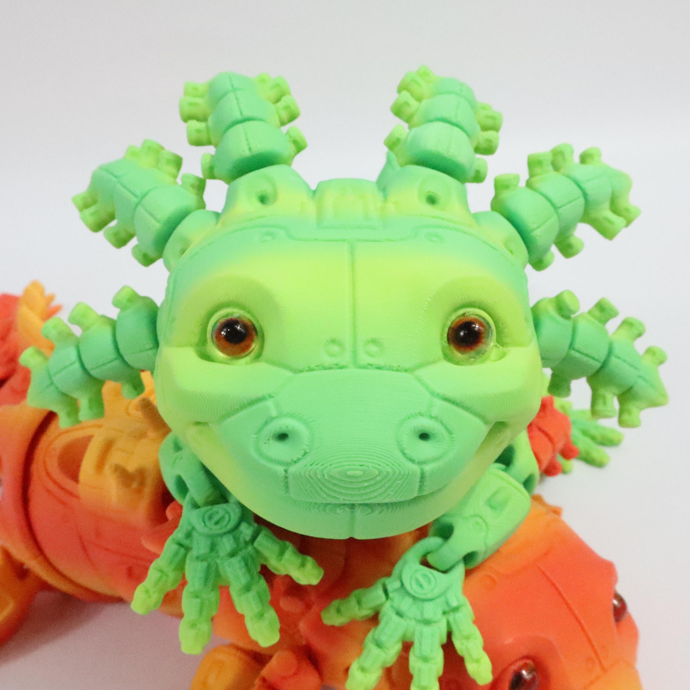 3D Printed 37cm Mechanical Hexapod Dinosaur Toy, Realistic Eyes, Detachable Head, Party Gift, Birthday Present, Halloween & Christmas Gift, Animals