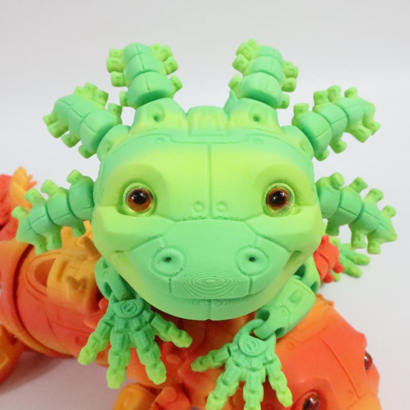 3D Printed 37cm Mechanical Hexapod Dinosaur Toy, Realistic Eyes, Detachable Head, Party Gift, Birthday Present, Halloween & Christmas Gift, Animals