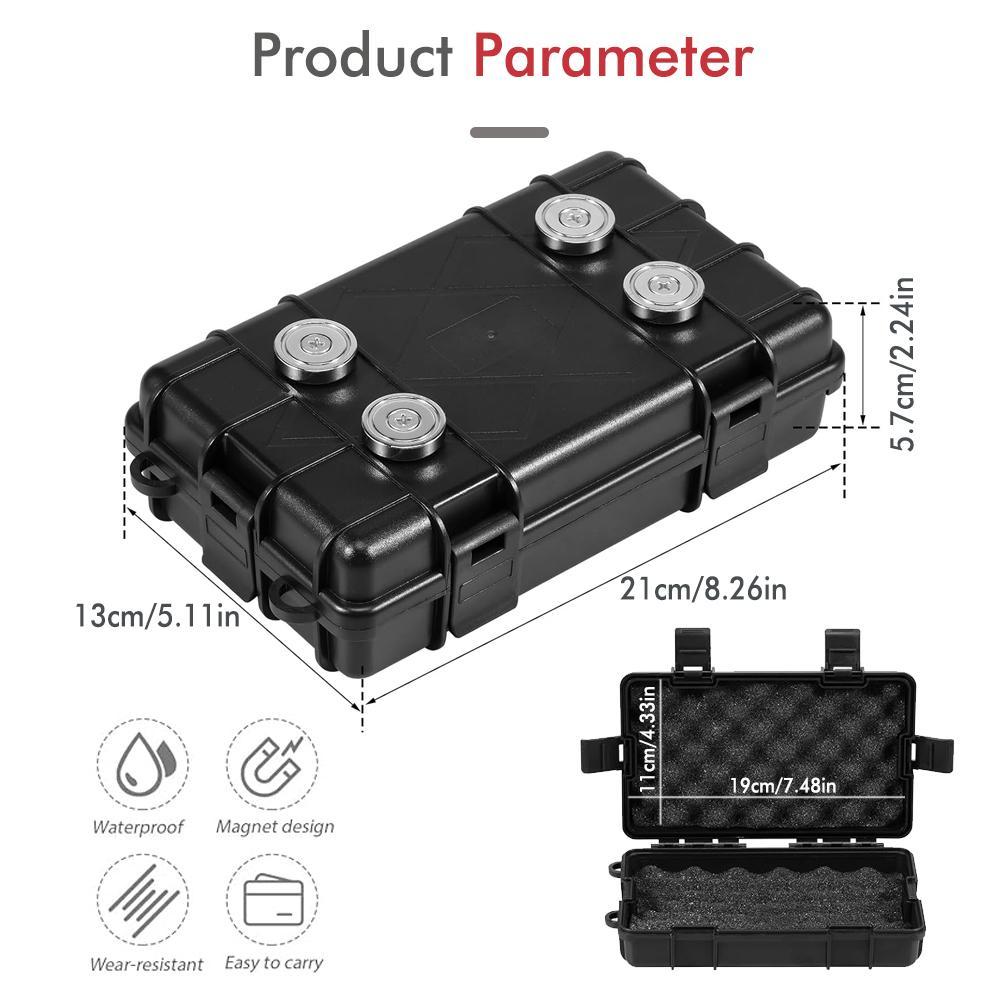 Magnetic Key Storage Box, Portable Magnet Tool Box, Outdoor Camping Tactics Storage Box, Waterproof Magnetic Storage Box, Universal Car Accessories