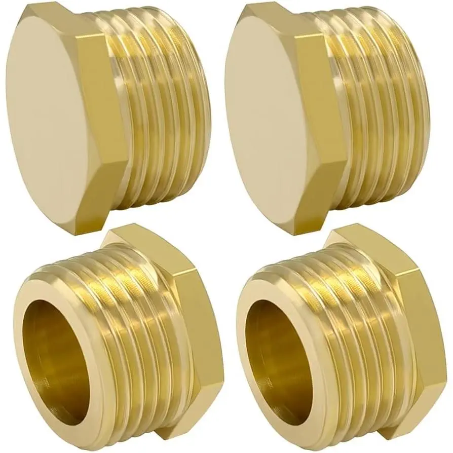 4 count 3/4" GHT Male Garden Hose End Cap Plug Garden Irrigation Pipe Fittings Water Tubing Stopper