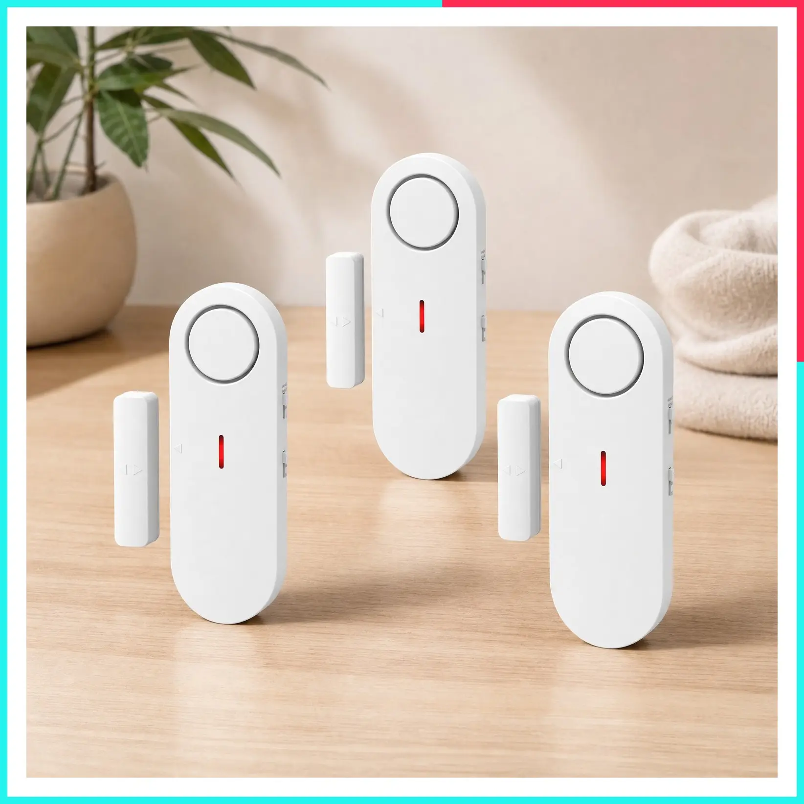 2-in-1 Door & Window Alarm with Chime, 3-Level Volume Control, Wireless Pool Alarm for Kids Safety and Home Security - Suitable for House, Hotel, Cars, Sheds, Caravans (3 Pack)