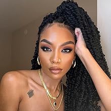 THE WELL KEPT 24 inch Grey ngy Afro Twist Hair 3 packs Pre-Separated Kinky Marley Twist Braiding Hair Soft Pre-fluffed Synthetic Crochet Hair Extensions for Butterfly Locs ng Twist Passion Twists
