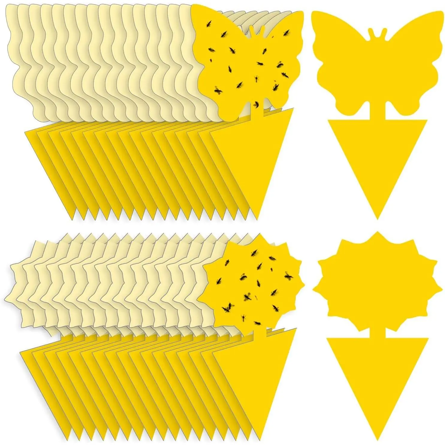 Fruit Fly Traps Fungus Gnat Traps Yellow Sticky Bug Traps 30 Pack No Harm and Odorless for Indoor Outdoor Use Protect The Plant