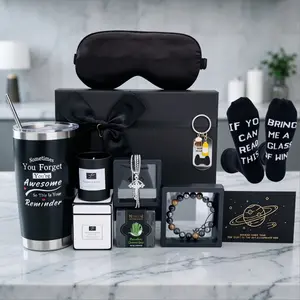 Novelty Black Halloween Boo Gift Basket Set Includes Ghost Pattern Mug And Scented Decorative Candle Practical Holiday Stuffer Present For Dad Husband Boyfriend Male Coworkers Ideal Halloween Surprise Gift For Men Daily Household Use