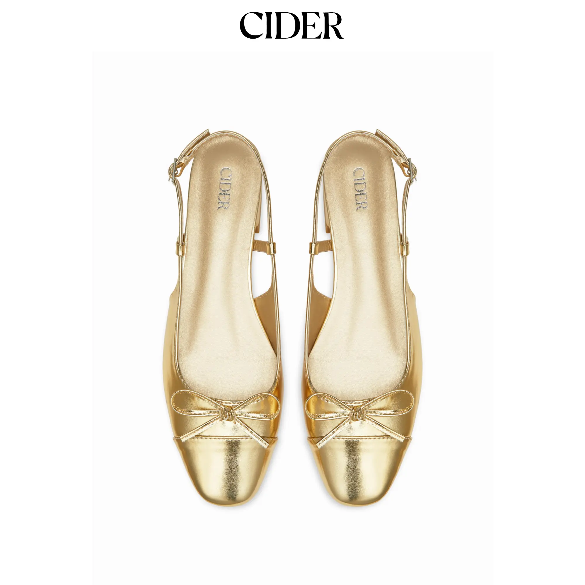 Cider BOWKNOT SLINGBACK FLATS SohoChic