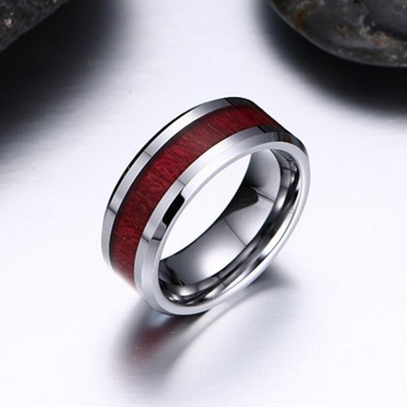 2025 New Accessory Wish New Heart-Shaped Ruby Women's Ring, Stainless Steel Men's Ring, Couple's Handwear