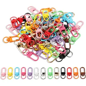 78 count Small DIY  Clips, Swivel Snap Lobster Claw Clasps  Color Key Chain Hooks for  Tag,  Making,Bag Charm,Lanyard Hardware