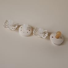 Baby's First Pacifier​ Set| Floral Heart 4-Pack| Made in Denmark| BPA-Free (Blush, 0-6 Months)