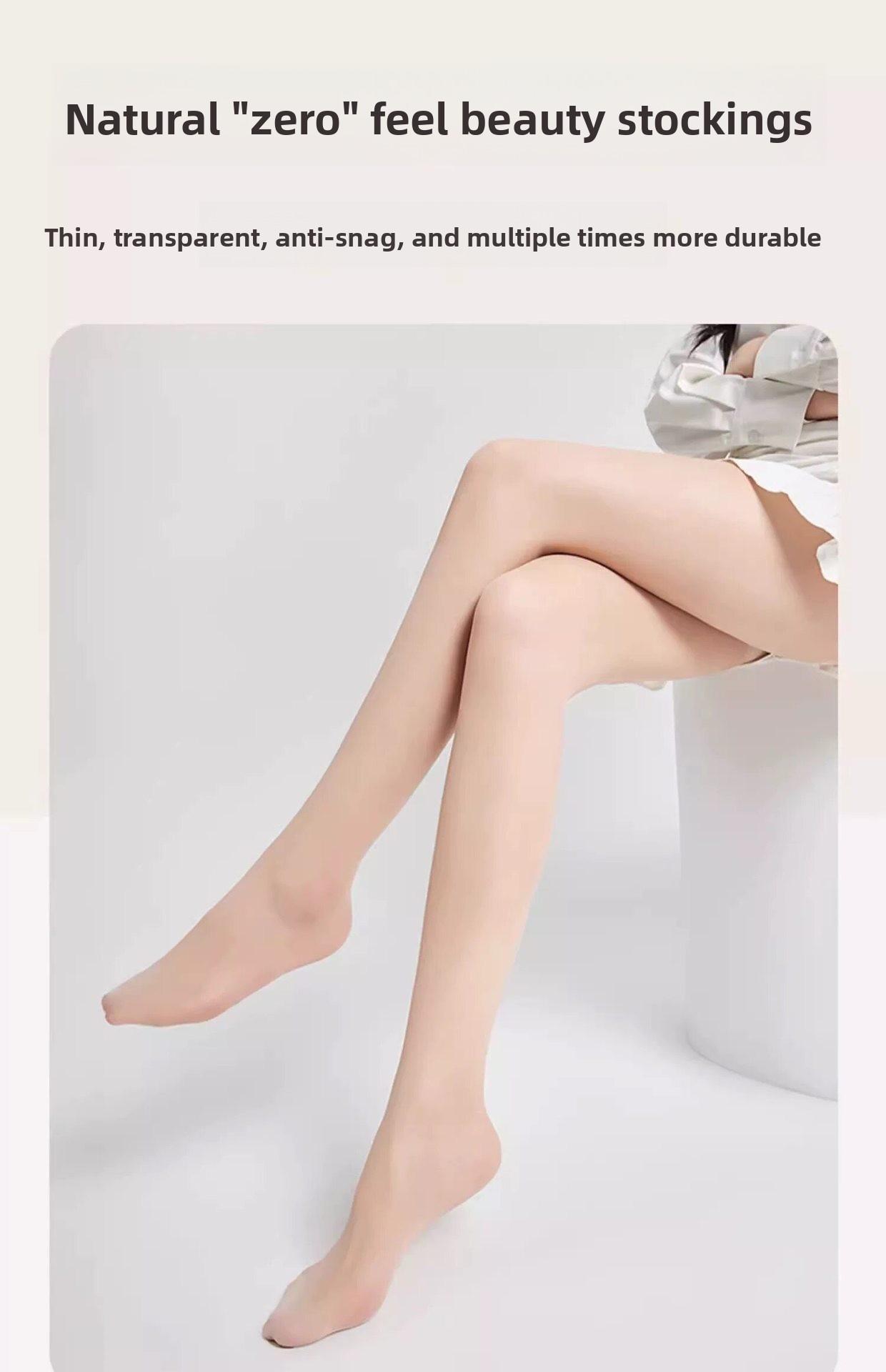 New Fashion Net Red Pineapple Pantyhose Anti-Run Tights Sheer Skin Color Invisible Spring Summer Thin Any Cut Light Leg Tights Black Socks