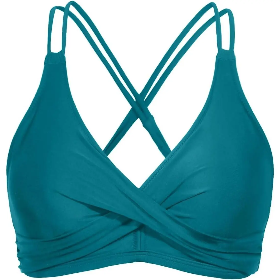 Twist Front Bikini Tops for Women - Push Up Bathing Suit Top Padded Swimsuit Top