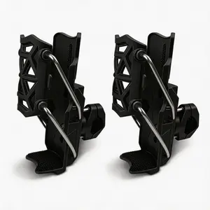 Rotatable and foldable motorcycle/electric bike cup holder, 360° adjustable Angle, bumper-mounted water bottle holder, stable grip, hands-free design, for motorcycles, scooters, Motorcycle Accessory, Motor Parts Accessories