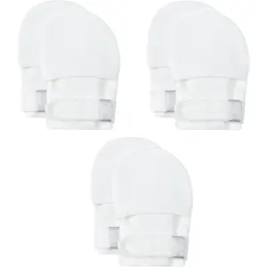 Baby No Scratch Mittens 100% Cotton Breathable Adjustable Infant Gloves for Boys Girls Newborn to 12 Months
