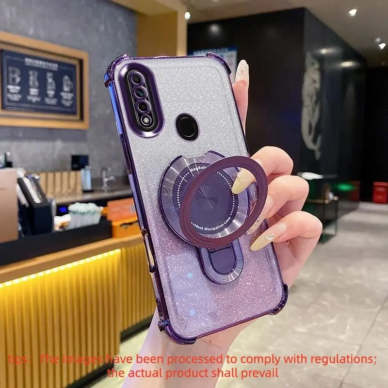 for OPPO A3/A3X/A5Pro/A7/A5s(AX5s)/A11k/A12/A12s/A12e/A3s/A15s/A15/A17/A17k/A38/A18/A80/A3Pro/A31/phone case, cute sparkling transparent shiny with metal magnetic stand luxury plated shockproof protective case