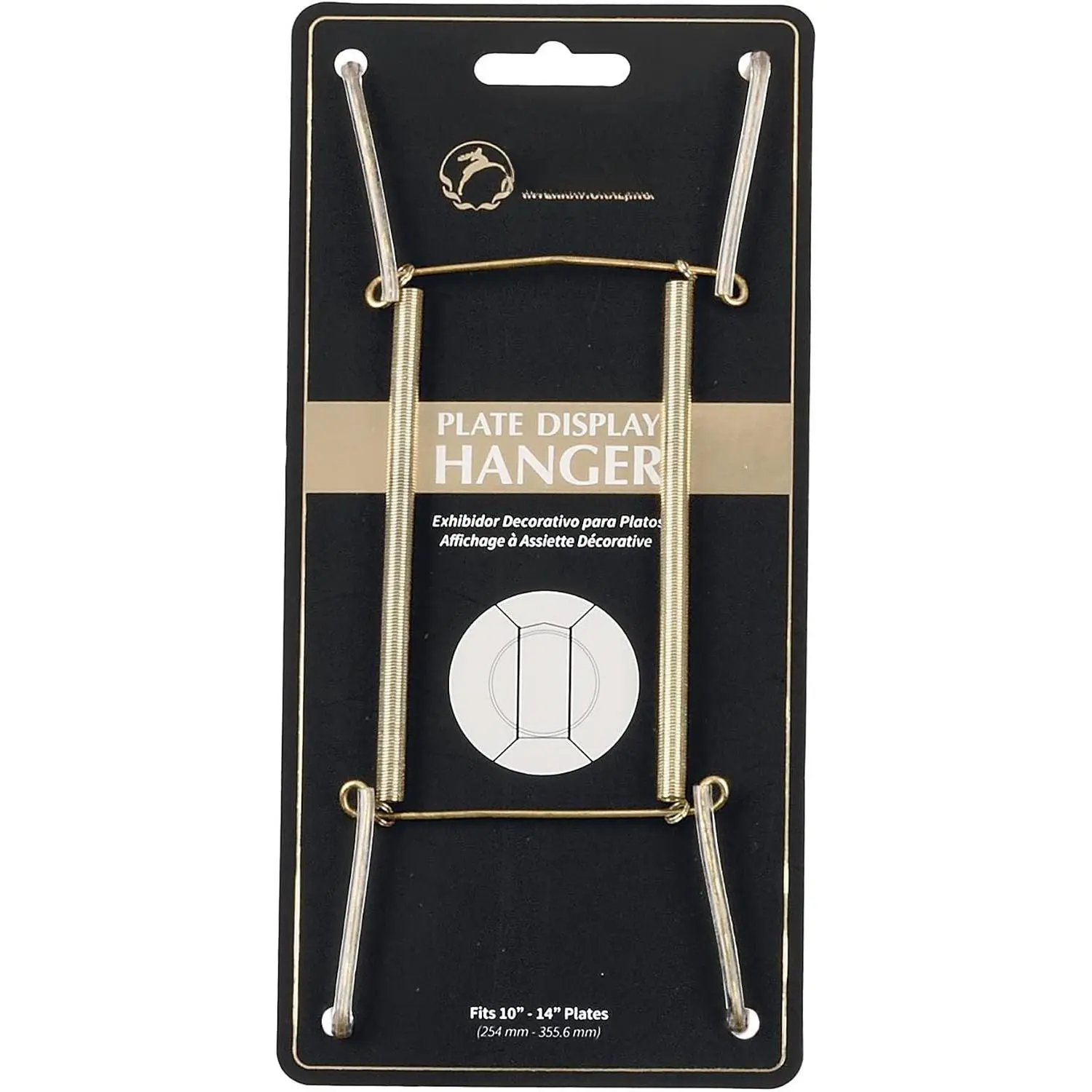 Wall Plate Hanger, Brass Wire (10-14 Inch) - Durable, Flexible Coils Conform to  Plates - Holds Up to 2lbs  Wall - Features Clear Coated Vinyl Tips and Sleeves to  .