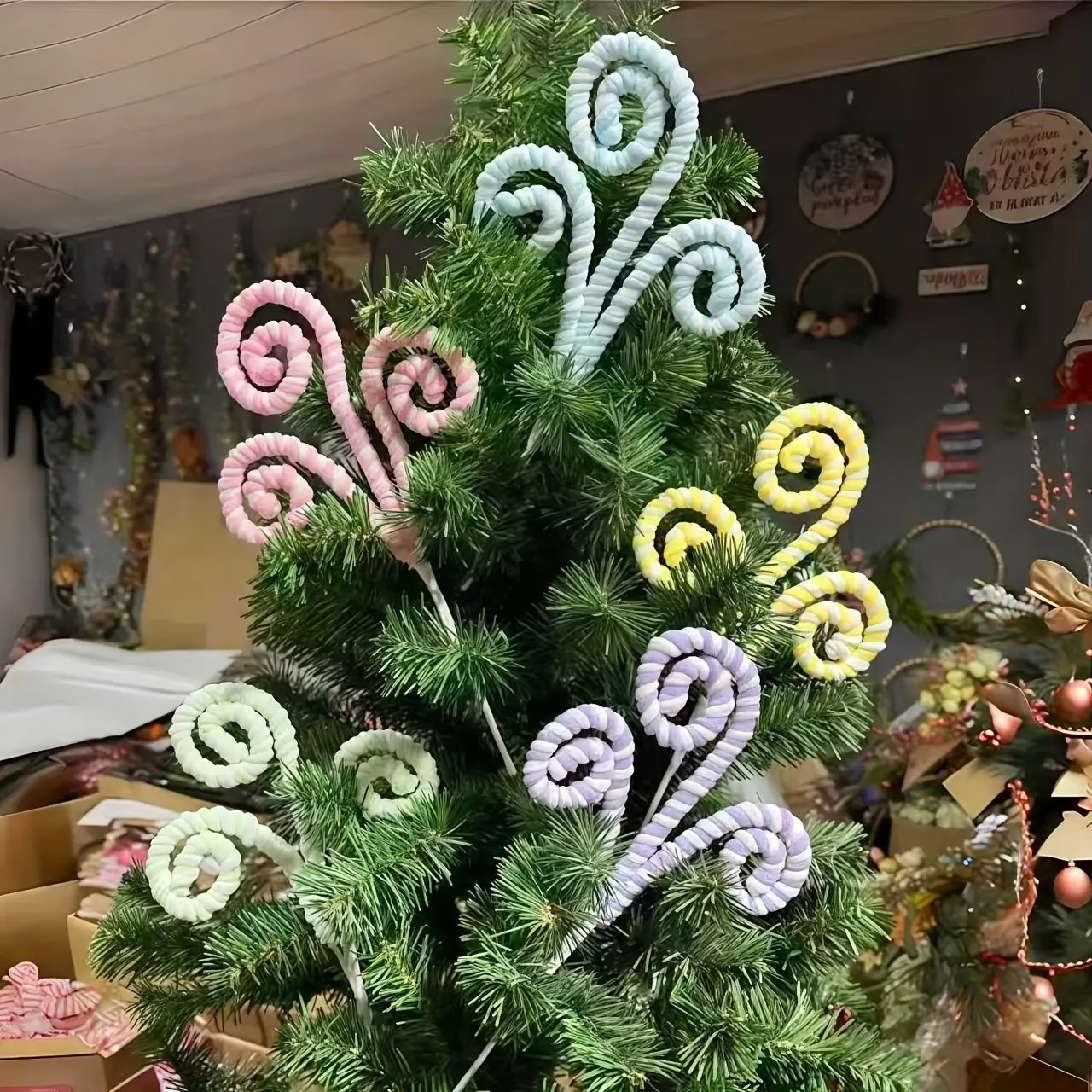 5 Pieces Large Christmas Cane Lollipop Decorative Inserts, Perfect Christmas Decoration Gift, Festive Holiday Ornament Set