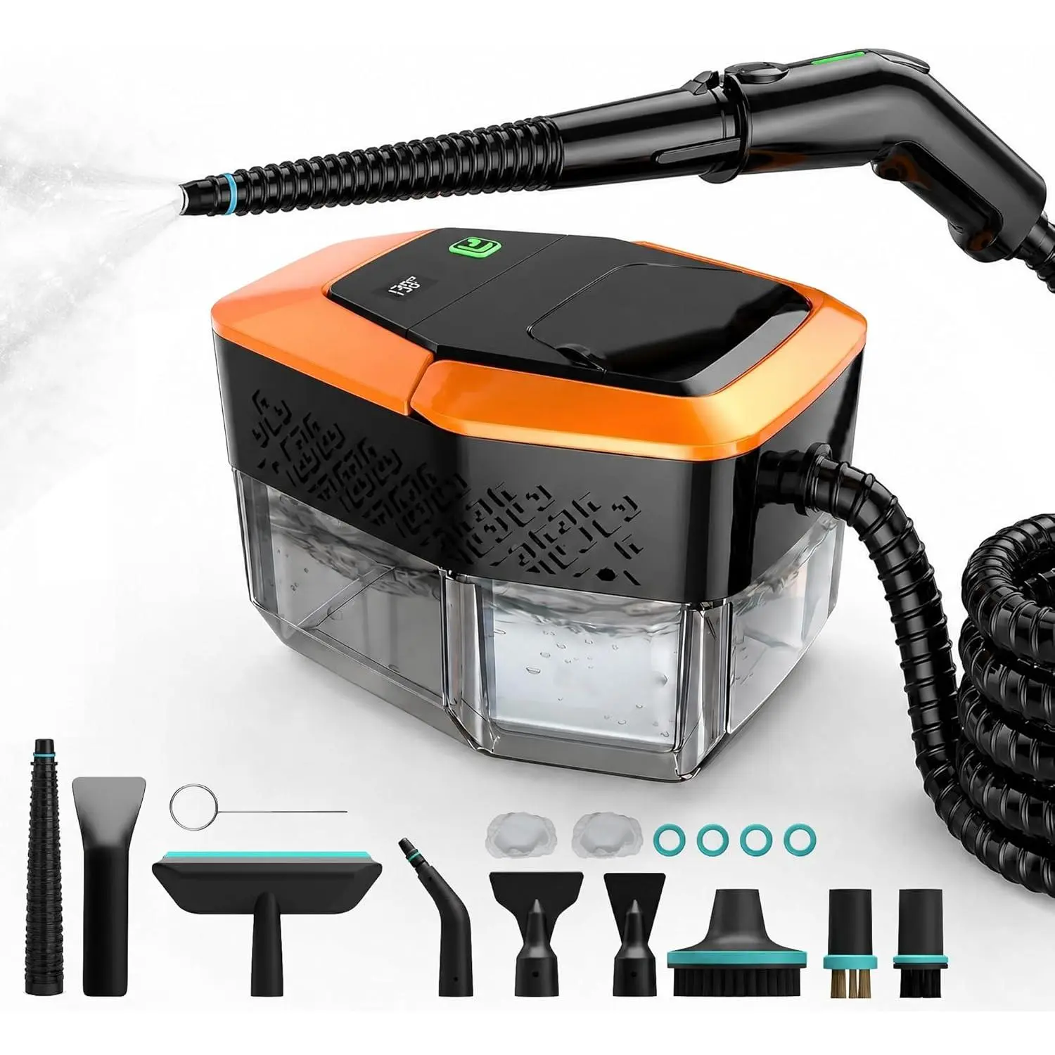 Steam Cleaner for Home & Car – Handheld Steamer for Cleaning with 2500W High Temperature, 3 Modes, 12 Accessories & 1.8L Large Tank, Portable Steam Cleaner for Couch, Grease, Kitchen, Bathroom, Car