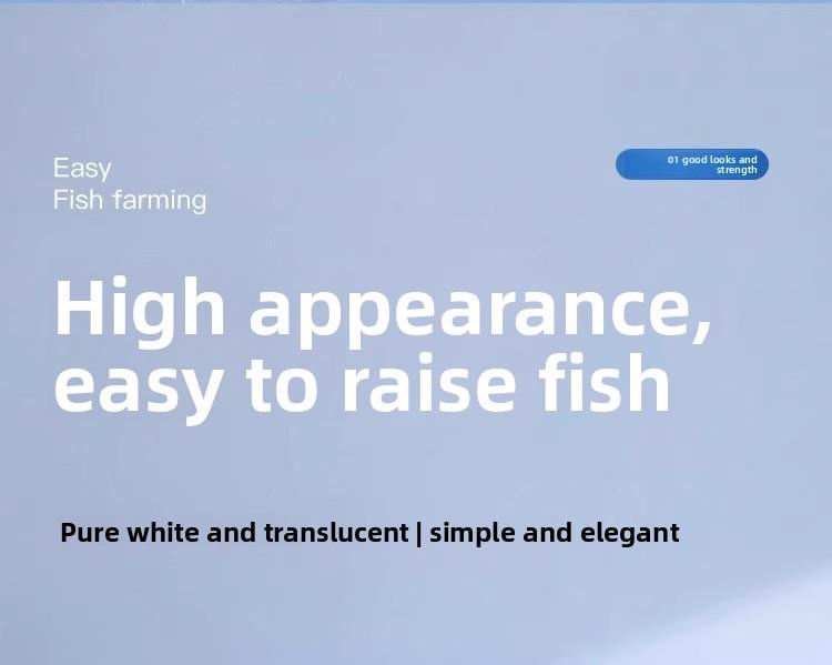 Hot Bending Ultra Clear Glass Fish Tank Self-Circulating Eco Aquarium Small Desktop For Living Room Home Decor Smart with LED Light and Filter Deshedding Brush Pets Dragon Stone Decoration