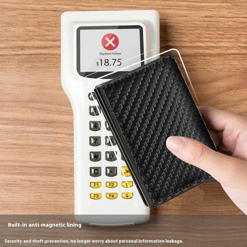 Men's Wallet | RFID Blocking Aluminum Card Holder |Suitable for Business and Daily Use | Ultra-Slim Fiber Design with Automatic Pop-Up Function