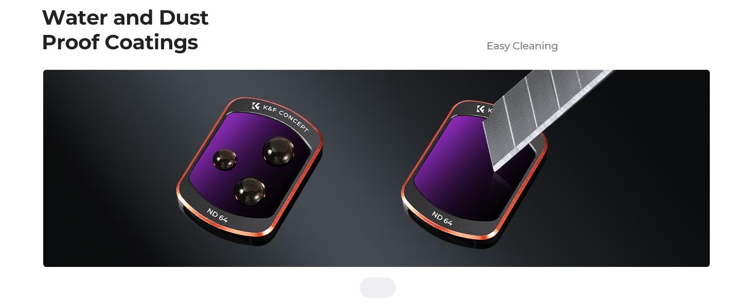 K&F Concept K-Series CPL ND Filter Kit Compatible with DJI OSMO Pocket 3 Creator Combo Accessories, CPL ND16 ND64 ND256 Magnetic Action Camera Neutral Density Polarising Filters HD Optical Glass