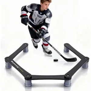 Adjustable Hockey Stick Handling Trainer - Boost Puck Control, Hand-Eye Coordination & Reaction Time - Portable On/Off Ice for All Ages
