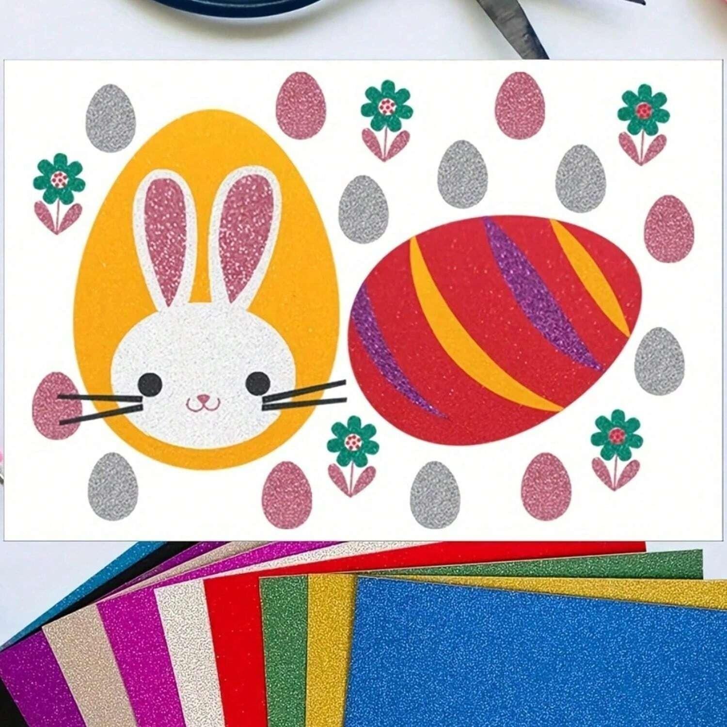 A4 Colored Glitter Cardstock, 20pcs/set Non Paper, Suitable for Craft DIY Projects, Scrapbook, Gift Wrapping, Birthday & Party Decoration