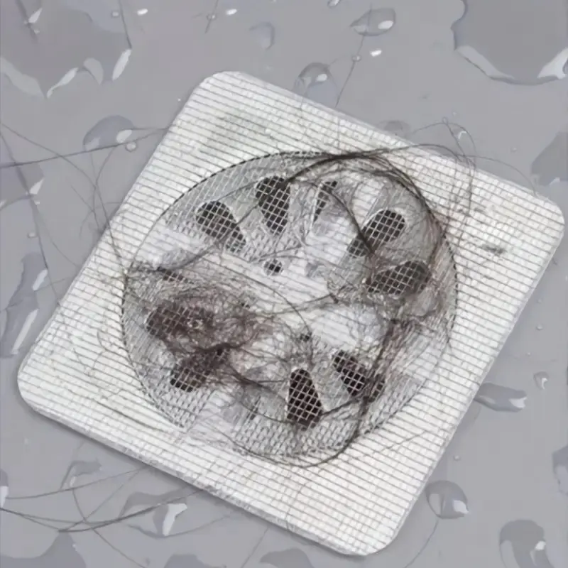 18-Piece Bathroom Hair Filter Mesh, Toilet Drain Screen, Kitchen Anti-Clog Insect Proof, Self-Adhesive Floor Drains Sticker, Bathroom Accessories, Bathroom Gadgets