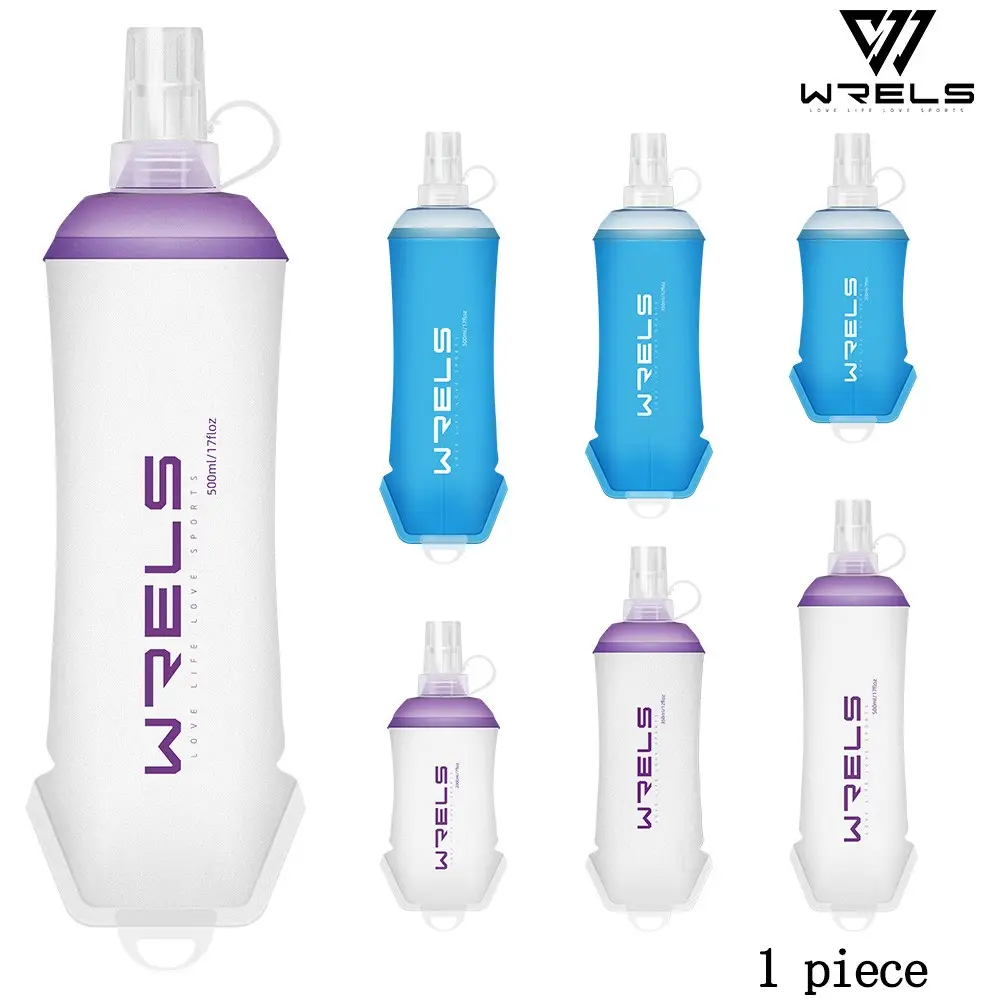 Wrels Sports Soft Water Bottle, Outdoor Hiking Backpack Water Bottle, Marathon Running Convenient Foldable Cup, Portable Hydration Gear