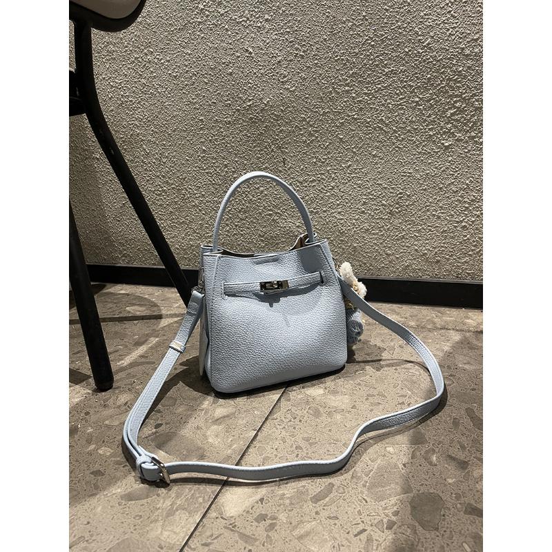 Minimalist Soft Leather Bucket Bag Women's 2026 Kelly Texture Original Design Hand-held Shoulder Crossbody