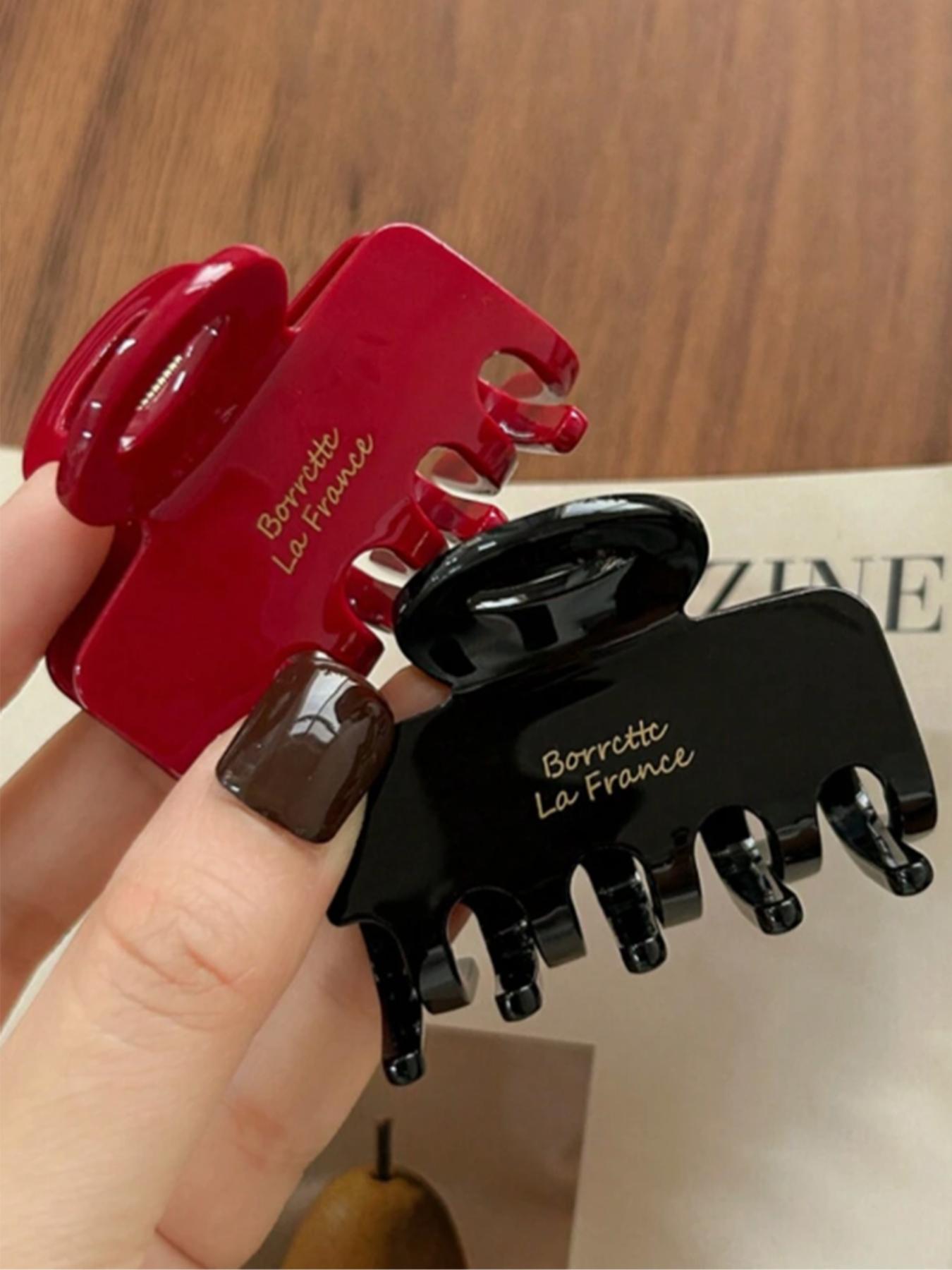 Vintage Solid Color Hawksbill Print Hair Claw Clip Versatile Hair Accessories for Women Minimalist Headwear Suitable for Thick Hair Fashion Hair Clips for Party Daily Clothing Decor