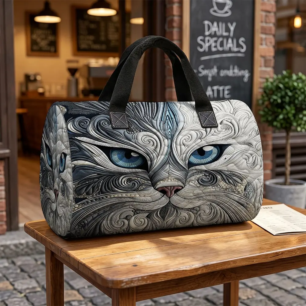 Large Capacity New Quilted Bag, Unisex Handbag, Storage Bag, Retro Fashion Print, Sports Bag, 18.31in*8.27in*8.27in, Travel Bag