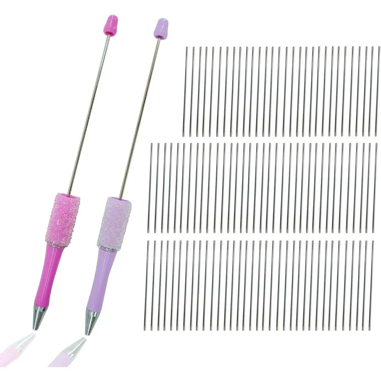 Pens Beadable Pen Extender Rod100pcs Plus 2 Nice Looking Ballpoint Pens  Rod For DIY Fountain Pen  Repair