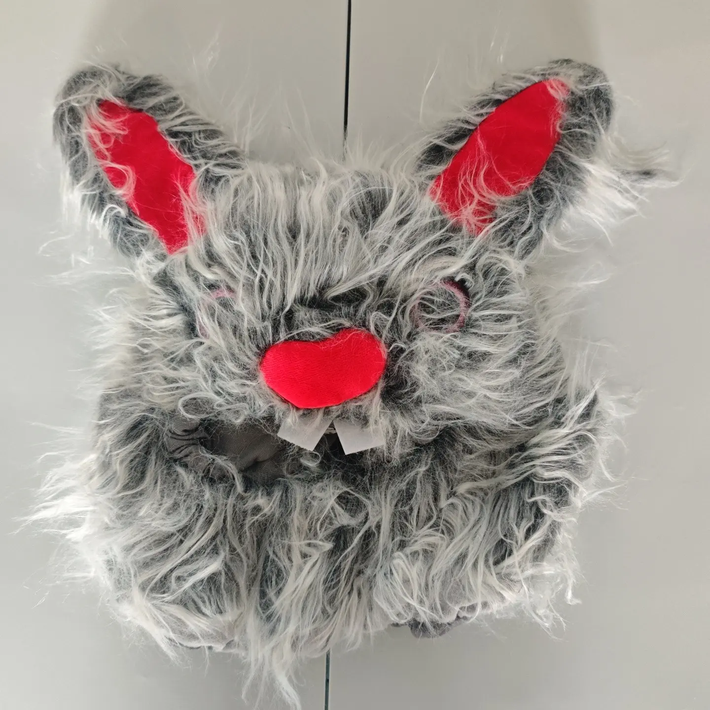Adorable Playful Long Hair Rabbit Motorcycle Helmet Cover, Soft and Comfortable, Easy to Wear, Prevents Helmet Wear, Ideal for Riding and Parties