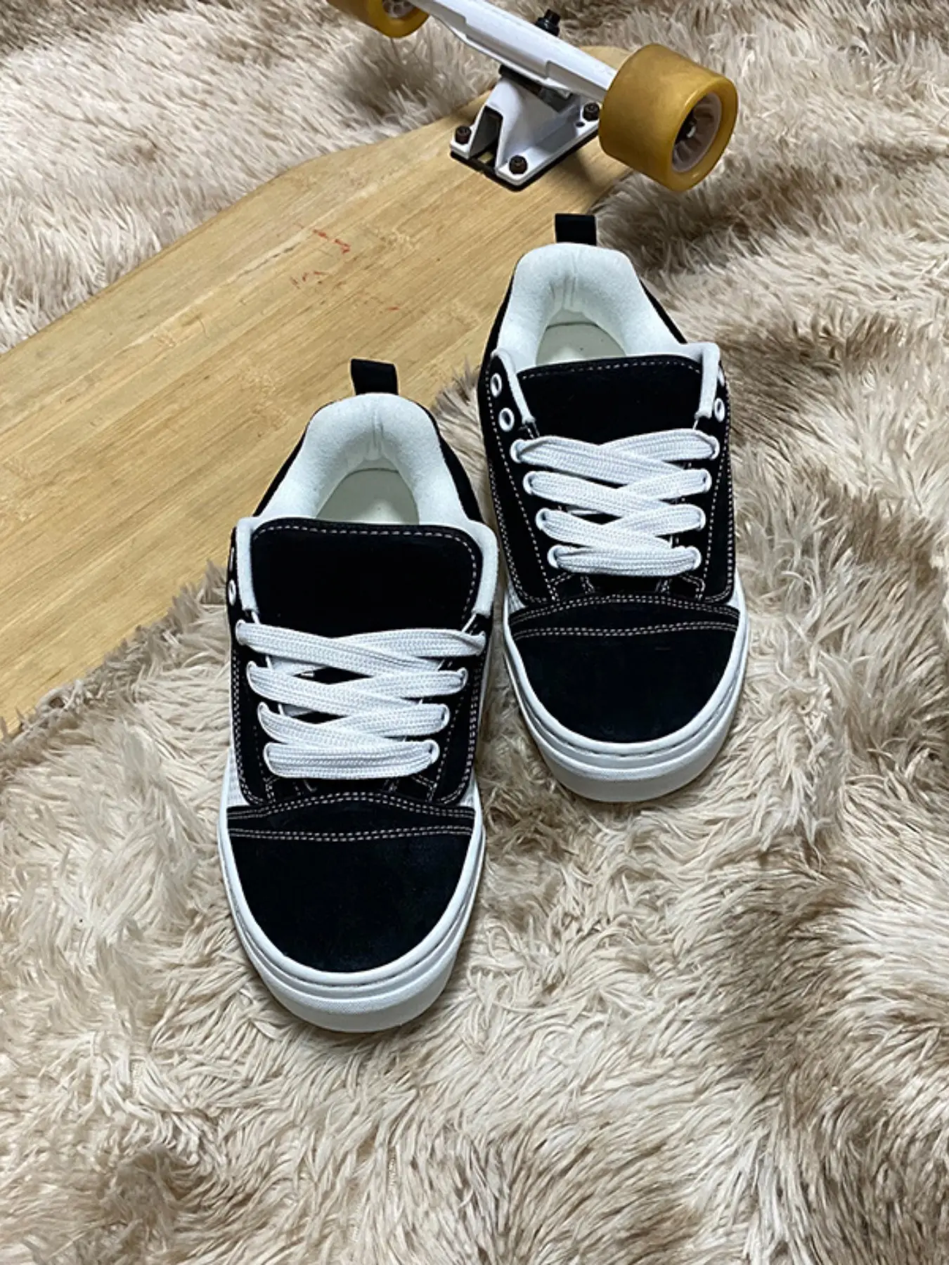 Men's Casual Bread Shoes, Patchwork, Thick Tongue Board Shoes, Retro Canvas Sneakers, Anti-Slip, All Seasons, Couples' Shoes, Breathable Casual Shoes