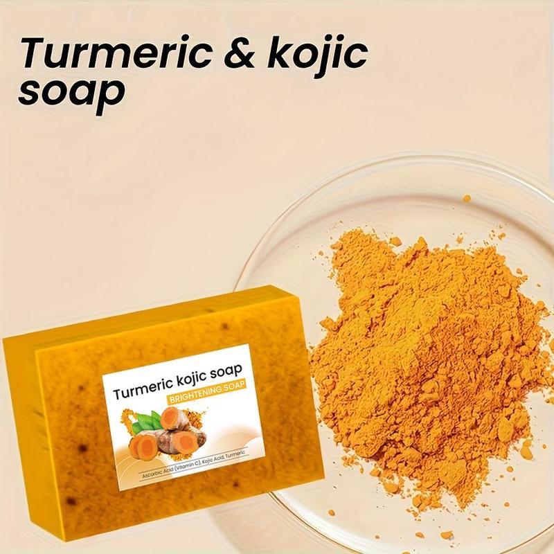 Turmeric Soap Bar, 3 Counts Deep Cleansing Skin Soap, Moisturizing Soap for All Skin Types, Body Wash & Cleansers for Women & Men, Acne, Turmeric Cleansing Soaps #GLOBAL PICKS