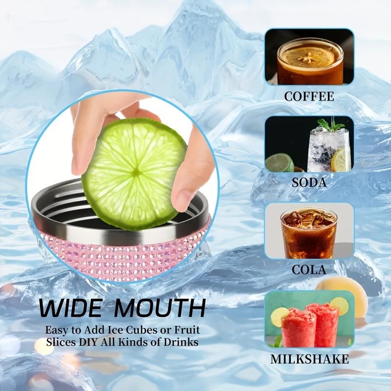 40oz Rhinestone Stainless Steel Insulated Tumbler - Premium Travel Mug for Hot And Cold Drinks - Durable, Reusable, Hand Wash Only, No Electricity Needed, Multipurpose, And Sparkling Diamond Flag Series Design, Birthday Christmas Gifts