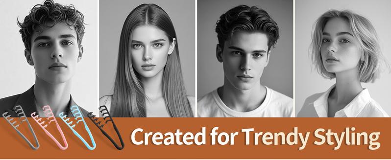 Puff Texture Styling Comb Natural Curl Perm Tool Root Volume Cover Hair Gap Beauty Brush, Hair Care Accessory, Easy Use Puff Texture Styling Comb Natural Curl Perm Tool Root Volume Cover Hair Gap Beauty Brush, Hair Care Accessory, Easy Use