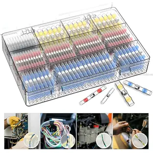 640Pcs / 900Pcs Solder Seal Wire Connector Kit – Waterproof Elec Terminals for Auto, Marine, Wiring, Weatherproof Solder Sleeves, Car Repair, Boat, Quick FixDD21SoftWearFashion