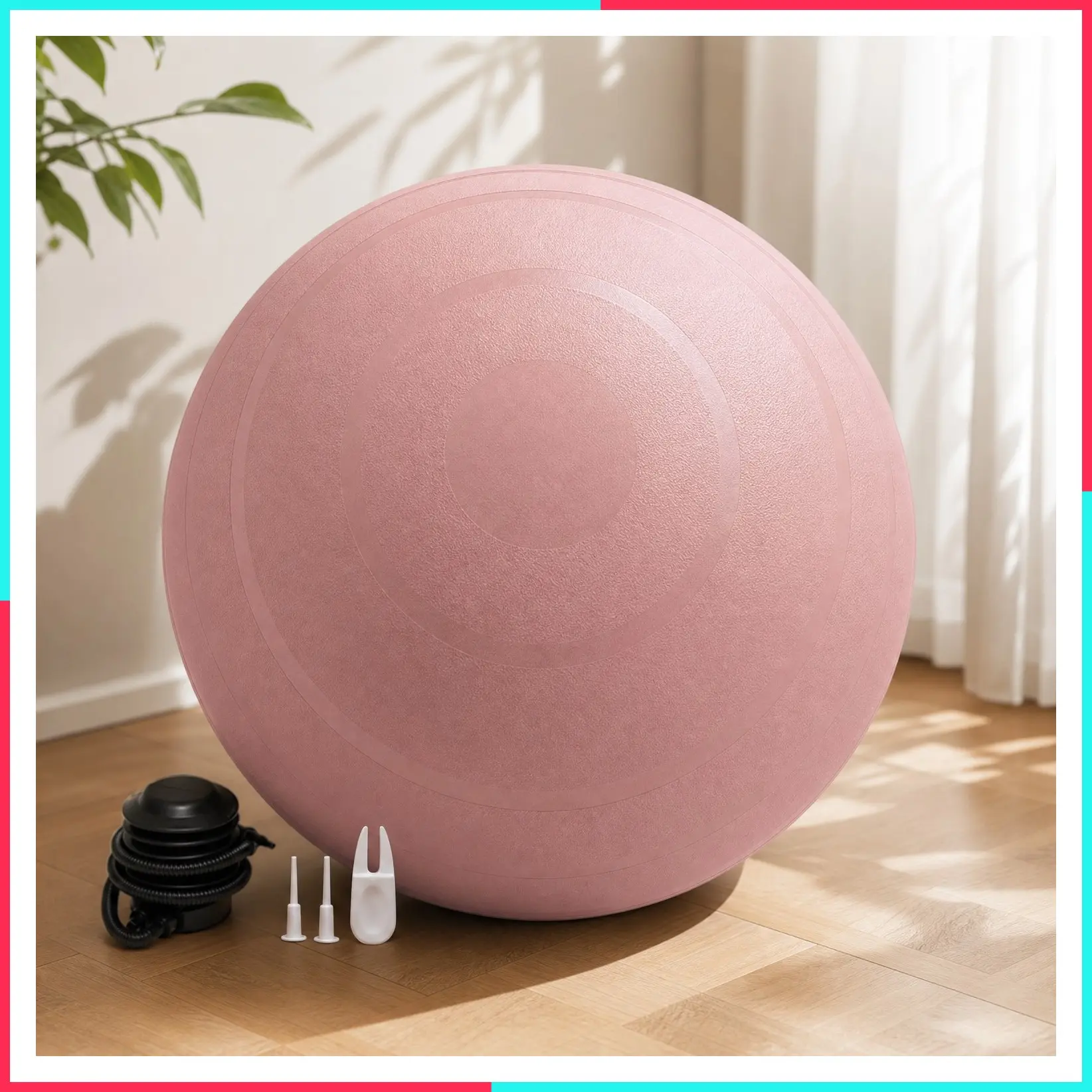 Anti-Burst Extra Thick Exercise Ball for Yoga, Pregnancy, Physical Therapy & Fitness Workouts