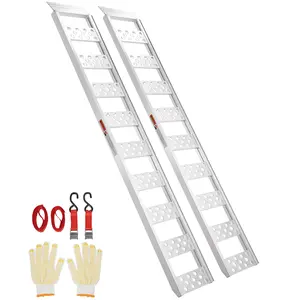 VEVOR Aluminum Ramps, 1250lbs, Straight Ramp with Treads and Load Straps, Portable Loading Ramp for Motorcycles, ATVs, Trucks, Lawn Mower, Dirt Bike, Garden Tractor, 78"Lx 12"W, 2Pcs
