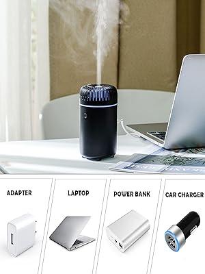 Car Diffuser Humidifier USB Aromatherapy Essential Oil Air Freshener USB Cool Mist Mini Portable Diffuser for Car Home Office Bedroom (Black) smart  car  freshener car  cologne