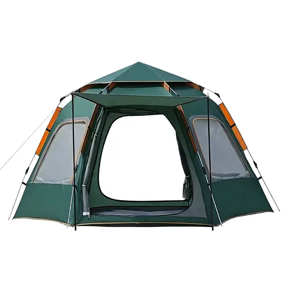 Hexagon Pop-Up Tent for Camping, 3-4 Person Waterproof Oxford Instant Shelter for Families, Portable with Rainfly and 30-Second Setup, Tents For Camping, Instant Cabin Tent