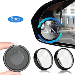 2pcs Blind Spot Mirrors, Round HD Convex 360° Adjustable Angle Side Rear View Mirror with Suction Cup Design for Cars SUV and Trucks,Car Accessories