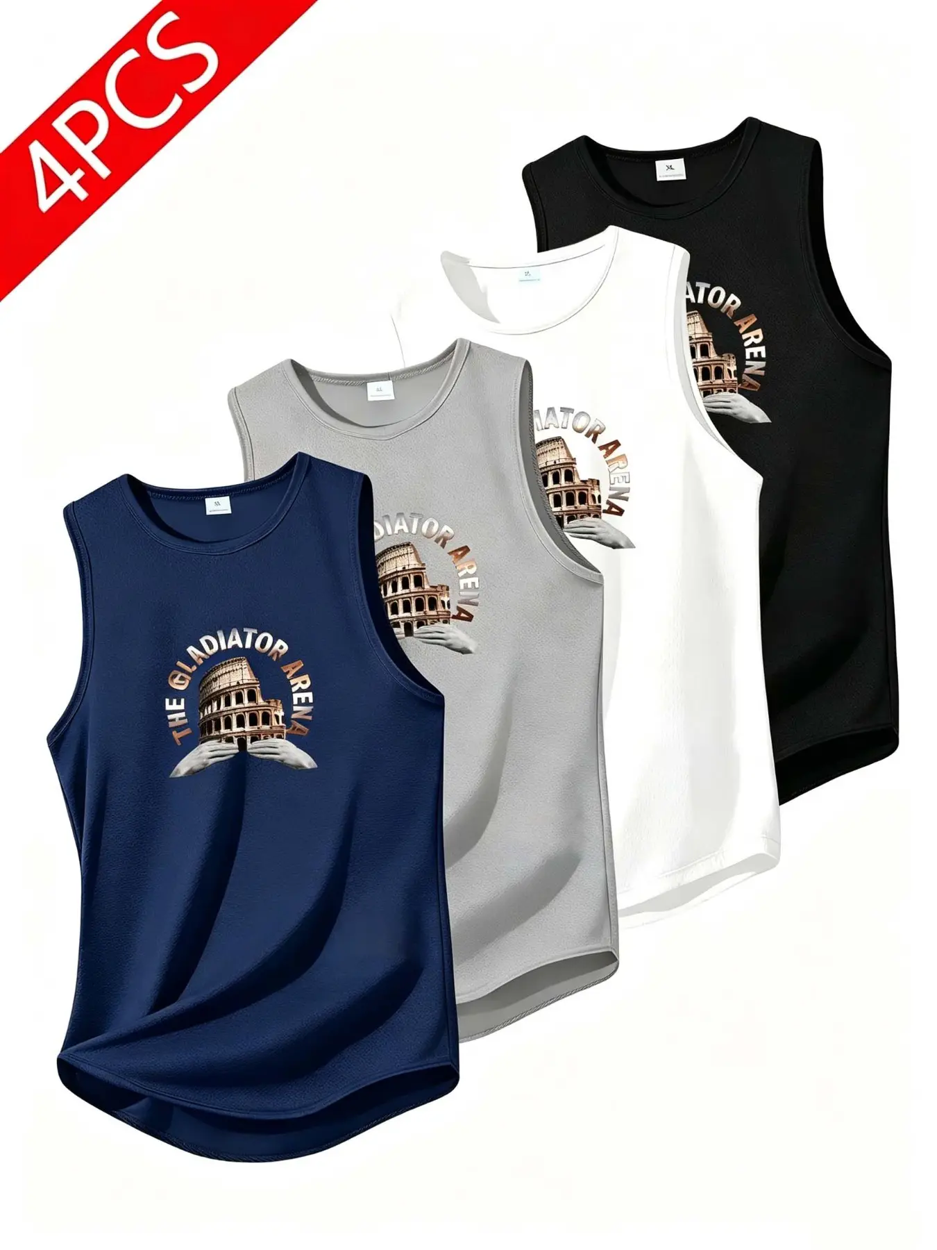 Men's Quick-Dry Sports Tank Top, Athletic Tank Top, Lightweight Breathable Moisture-Wicking, Comfortable Elastic, Ideal for Running, Workout, Leisure