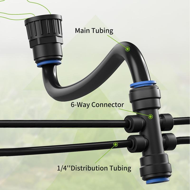 Automatic Drip Irrigation Kits with Water Timer, Quick Connector for Garden Watering, Easy Programmable Hose Timer for Outdoors, Garden Irrigation System, Automatic Watering Devices