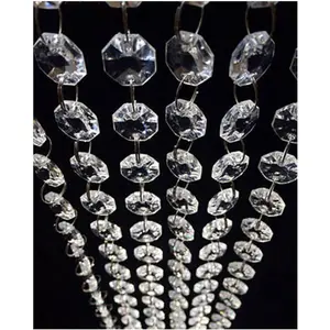 99FT Clear Acrylic Crystal Garland Strands Hanging Chandelier Bead Chain Ornament String Decorations for Manzanita Centerpiece Christmas Tree Wedding Party Celebration (99FT(30M))fidget toys
